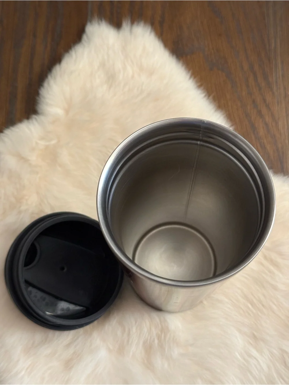 Starbucks Tumbler 16 OZ & Lid Stainless Rainbow Stripe 2014 Gold Green Red Color